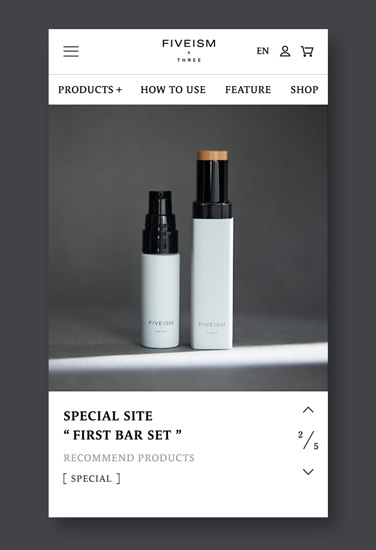 FIVEISM × THREE  Brand Site